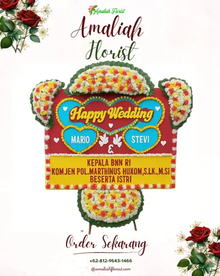 Papan Bunga Pernikahan Binuang